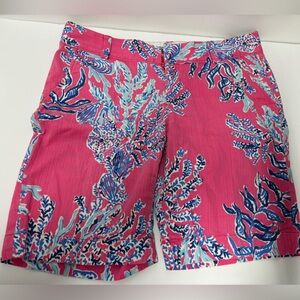 LILY PULITZER The Chipper Shorts Pink Blue White  Women’s Size 6